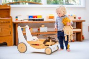 Kinderfeets 2-in-1 houten opbergkar en loopwagen - Wit Tangara Groothandel voor de Kinderopvang Kinderdagverblijfinrichting7